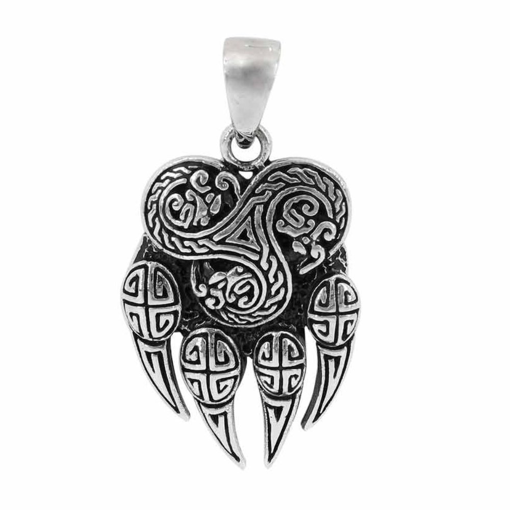 Tribal Wolf Paw Pendant